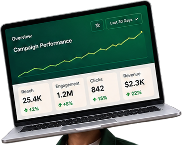 Analytics dashboard laptop